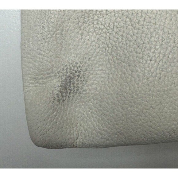 Isaac Mizrahi New York Handbag Leather Purse Creme Black Medium Tote Vintage - Picture 3 of 15